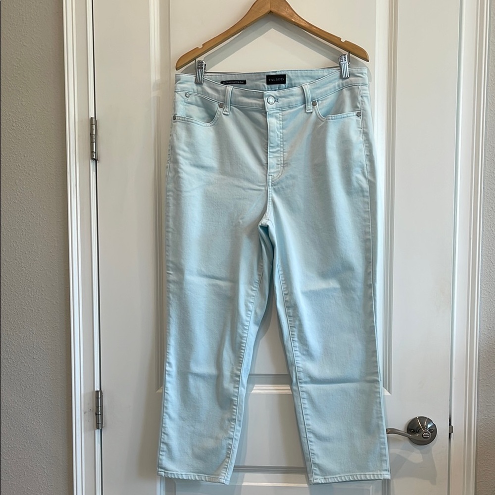 Blue Ankle Cropped Jeans